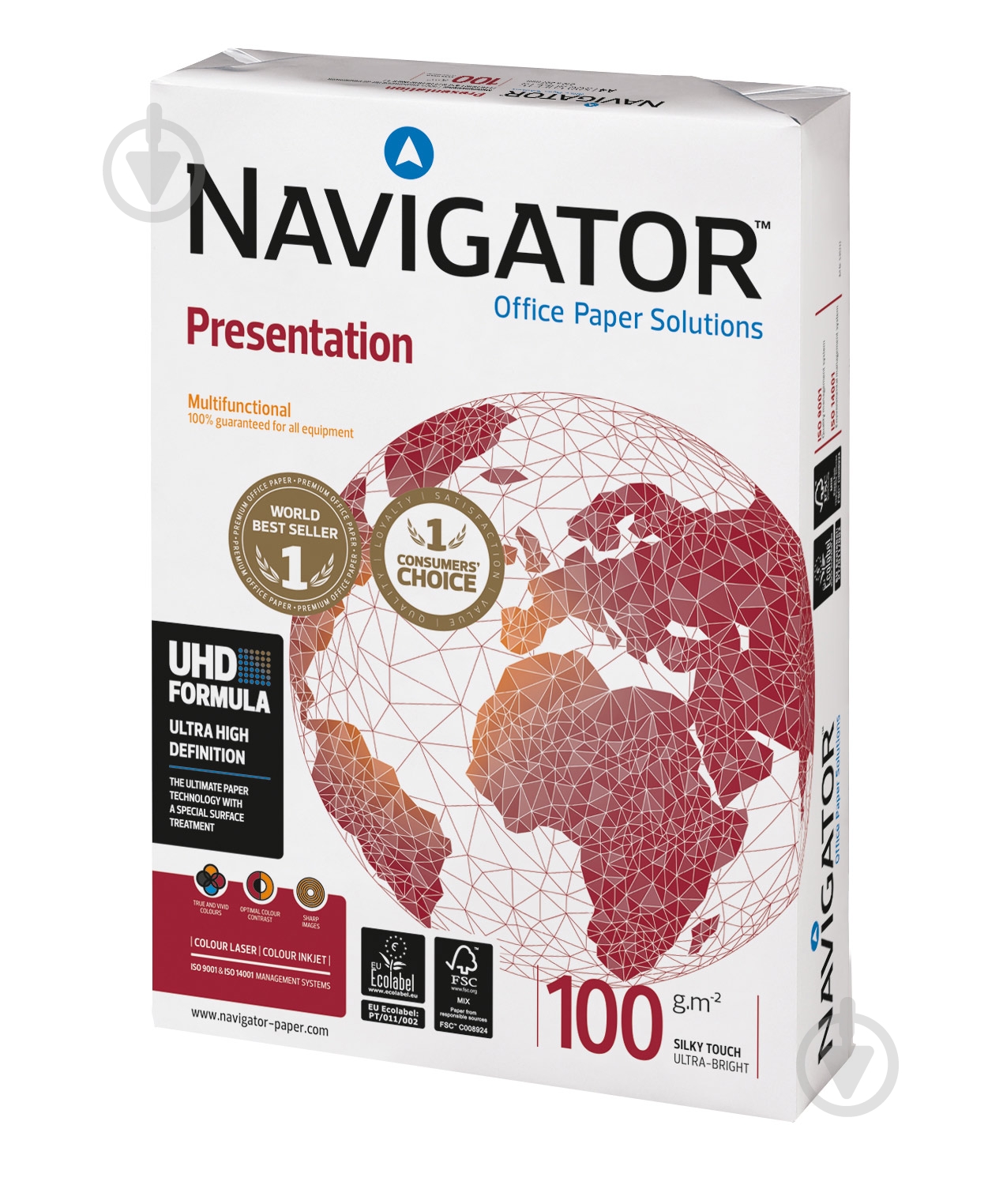 Бумага офисная Navigator A4 100 г/м белый 500 листов - фото 1