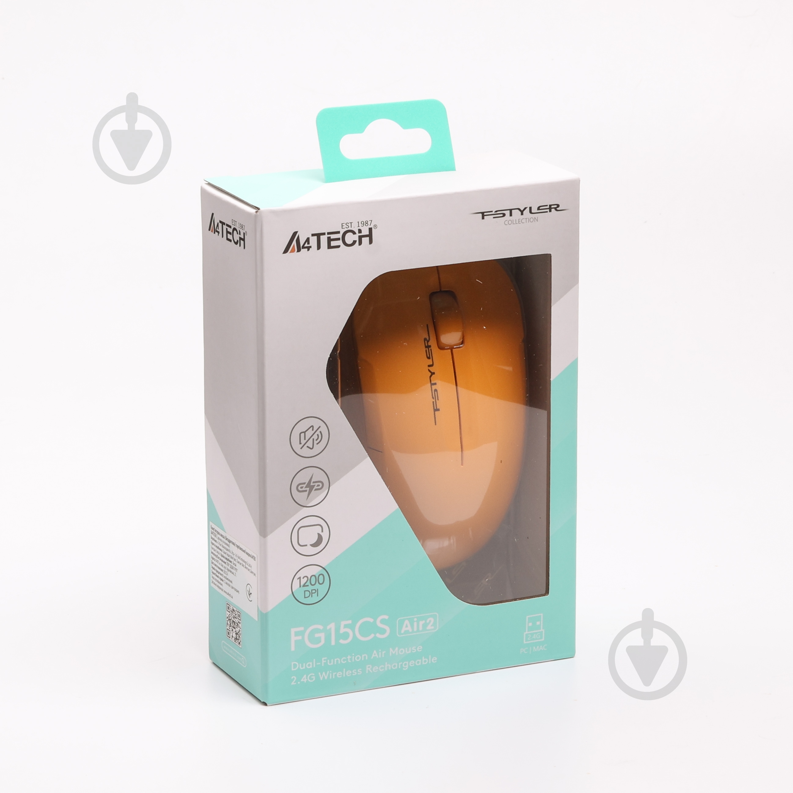 Мышка беспроводная A4Tech (FG15CS Air2 (Yellow)) - фото 12