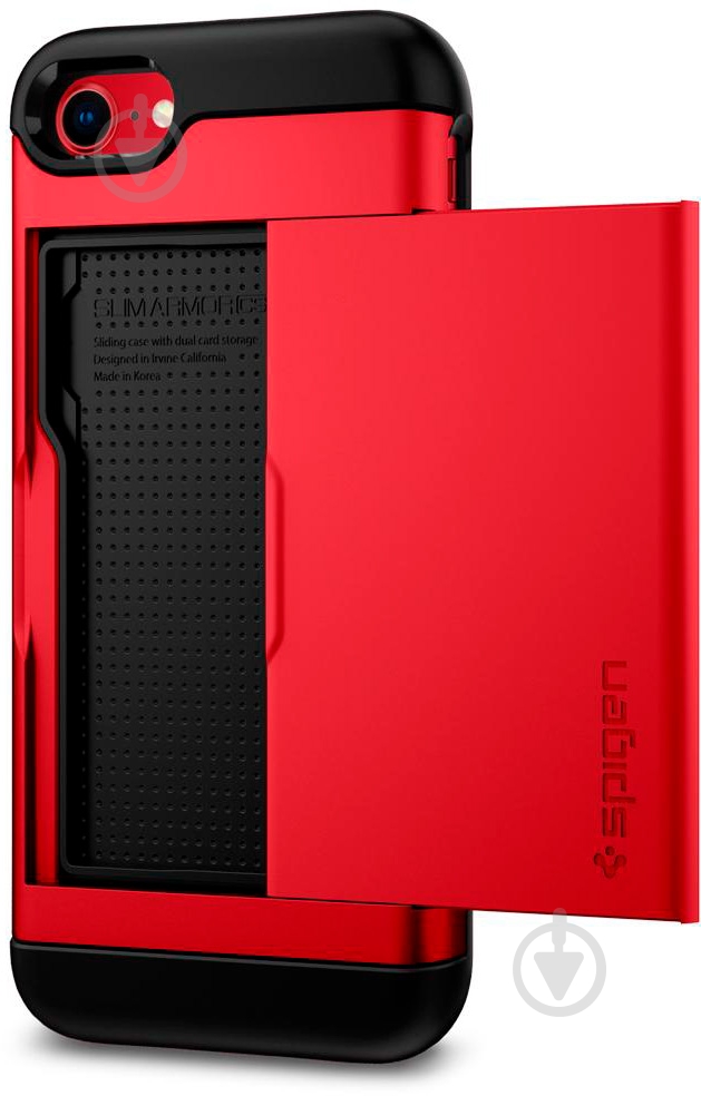 Чохол Spigen Slim Armor CS для Apple iPhone SE / Apple iPhone 7 / Apple iPhone 8 (042CS21725) red - фото 3