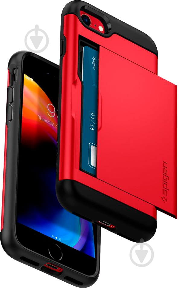 Чохол Spigen Slim Armor CS для Apple iPhone SE / Apple iPhone 7 / Apple iPhone 8 (042CS21725) red - фото 9