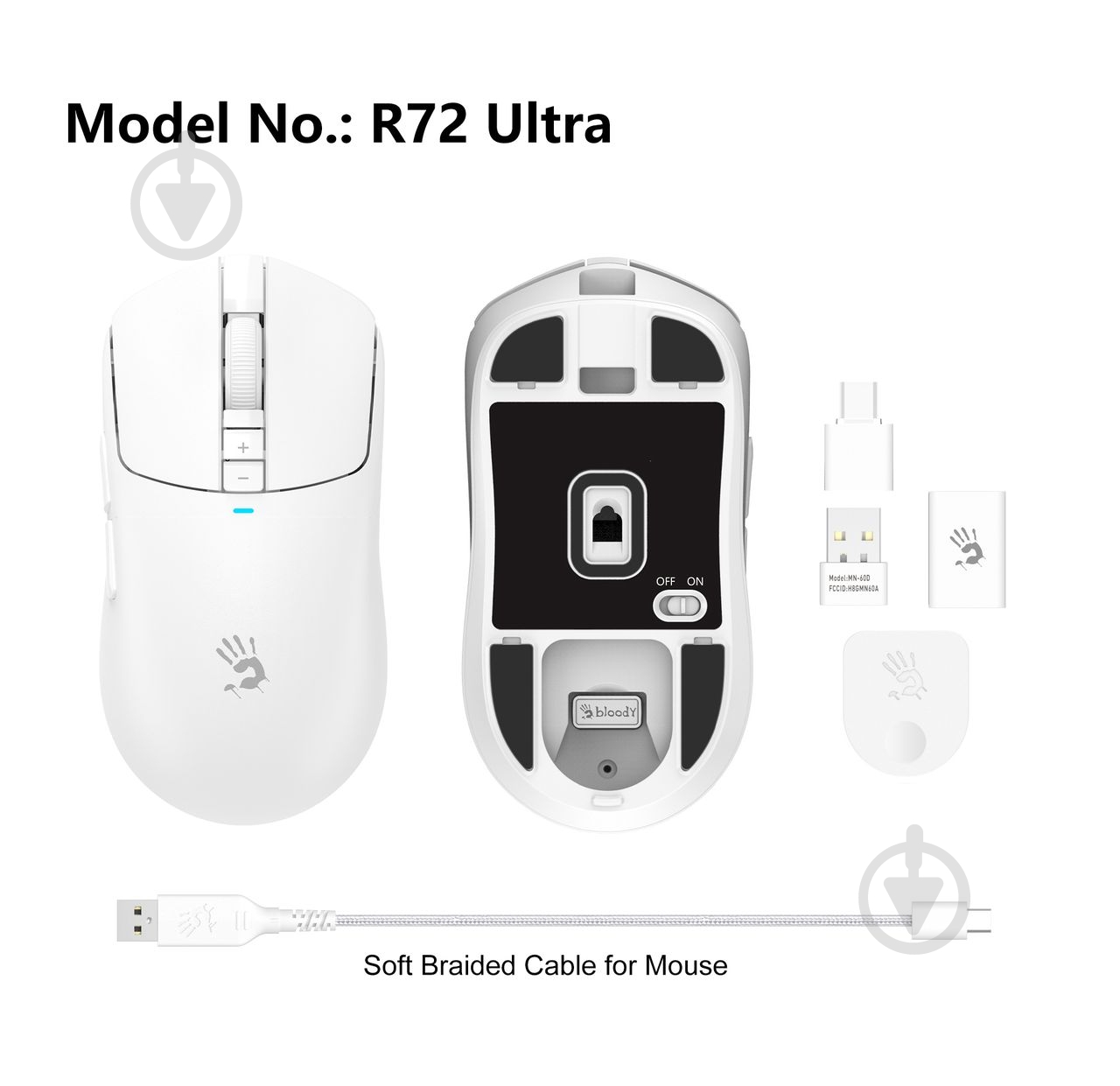 Игровая мышь BLOODY (R72 Ultra (White)) - фото 9 Игровая мышь BLOODY (R72 Ultra (White)) - фото 9