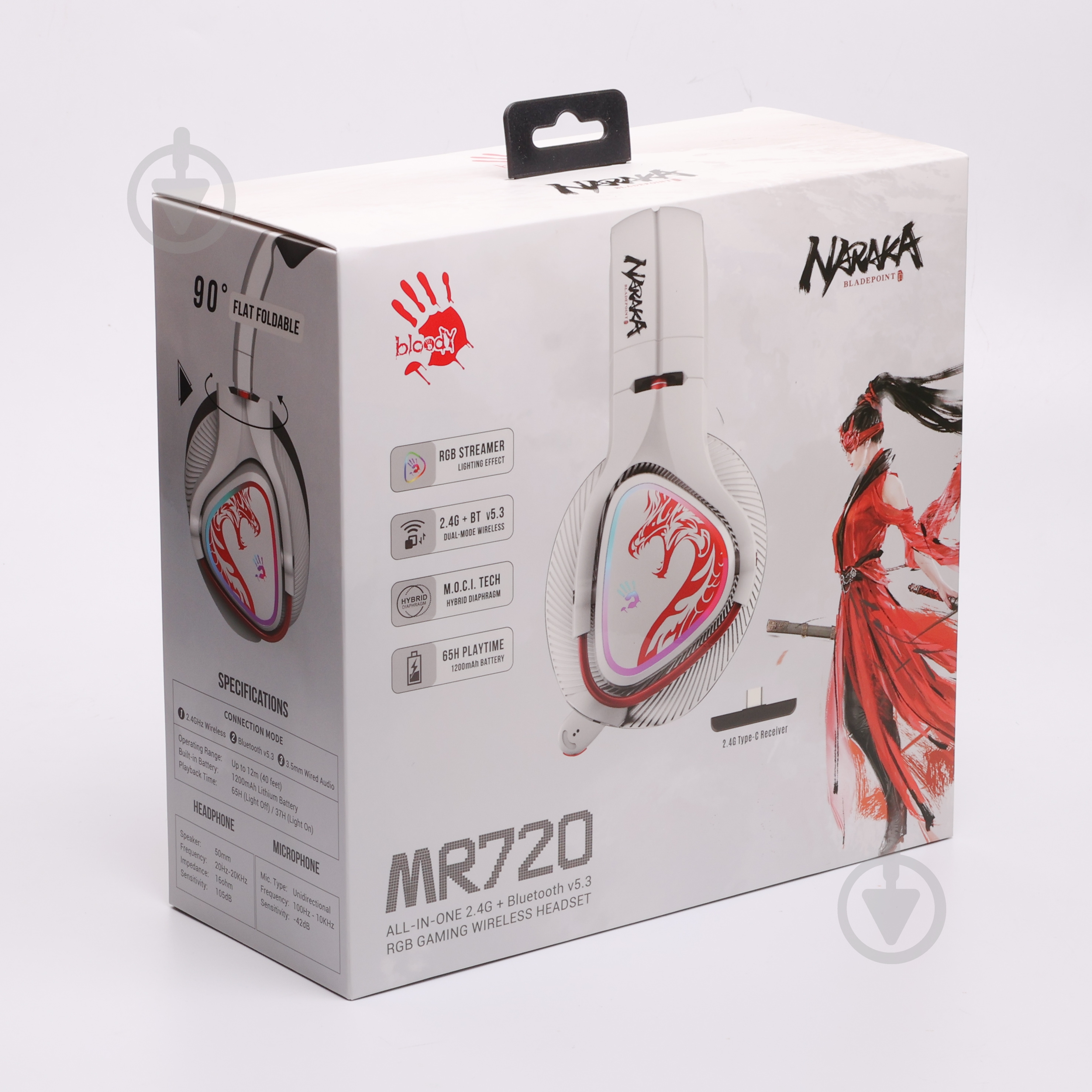 Наушники BLOODY white (MR720 (Naraka)) - фото 10