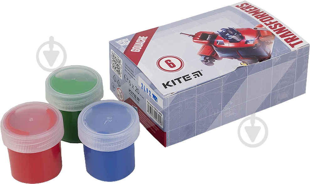 Краски гуашевые Kite Transformers TF21-062 6 цветов KITE - фото 2