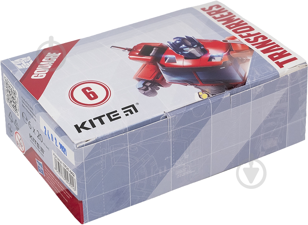 Краски гуашевые Kite Transformers TF21-062 6 цветов KITE - фото 1