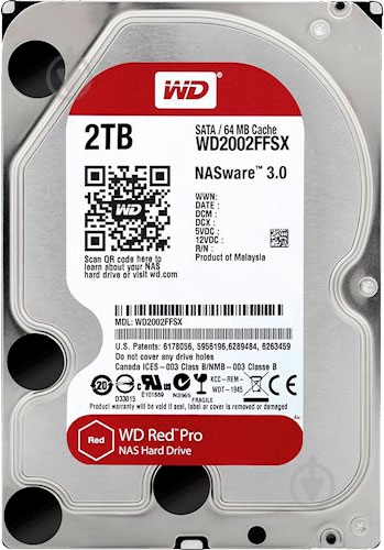 Жесткий диск Western Digital 2 ТБ 3,5" SATA III (WD20EFAX) - фото 1
