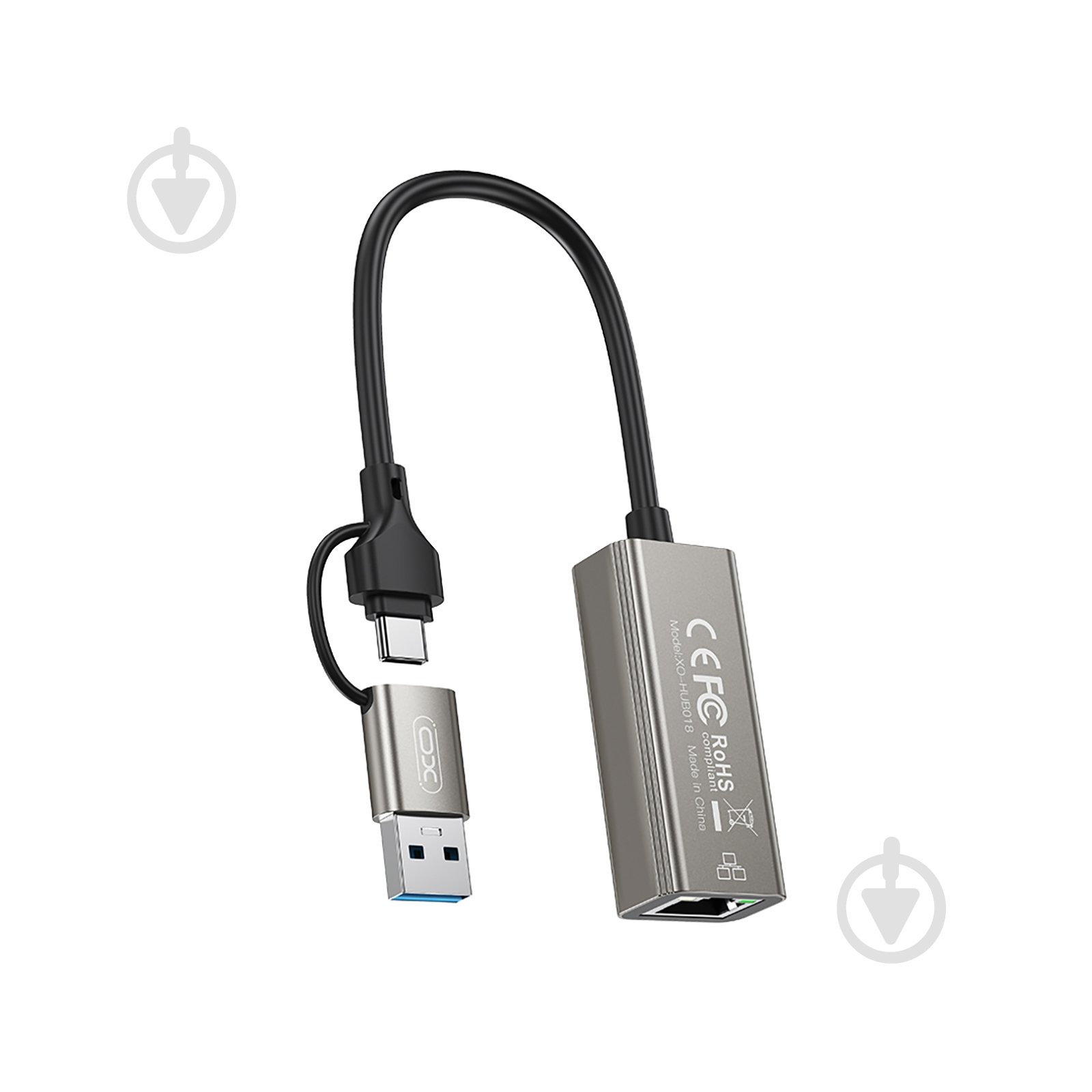 USB-хаб Xo HUB018 USB-С/USB-A to RJ45 - фото 1 USB-хаб Xo HUB018 USB-С/USB-A to RJ45 - фото 1