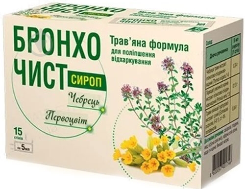 Бронхочист №15 у стік. сироп 5 мл - фото 1 Бронхочист №15 у стік. сироп 5 мл - фото 1