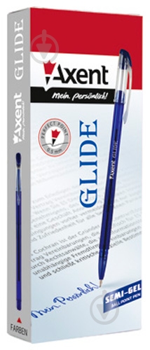 Ручка Axent масляная Glide, синяя - фото 2 Ручка Axent масляная Glide, синяя - фото 2