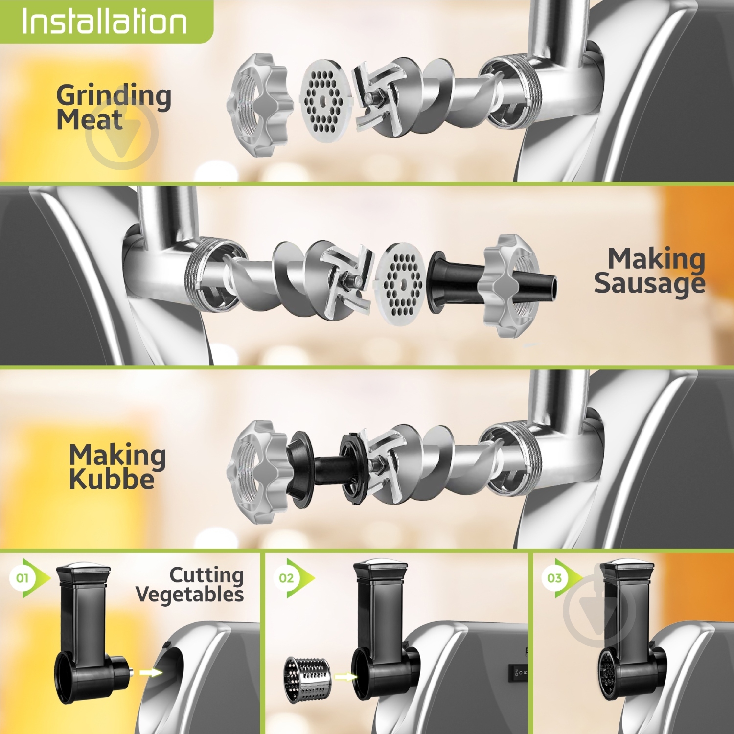 Мясорубка Brock MG 1601 SS - фото 14 Мясорубка Brock MG 1601 SS - фото 14
