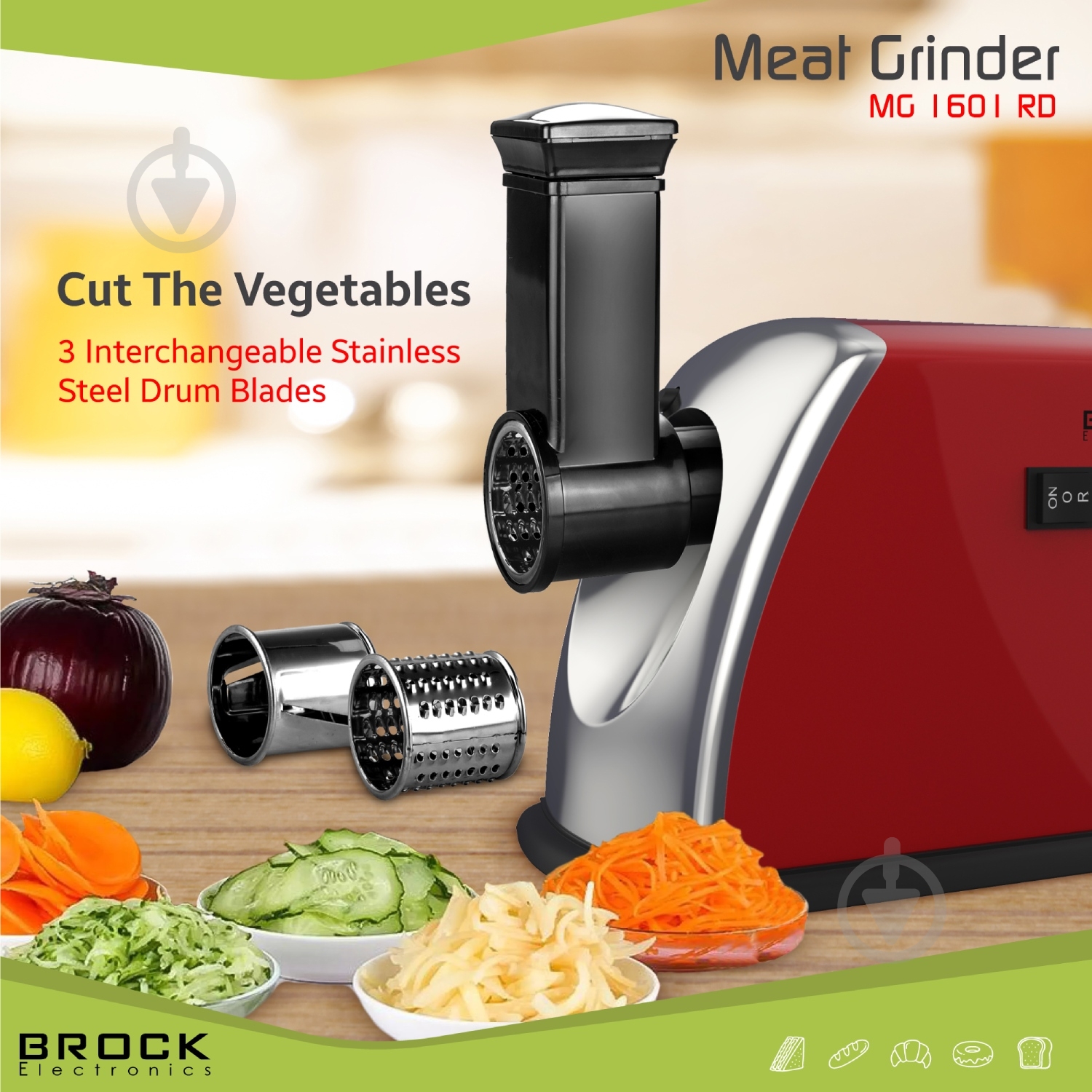 Мясорубка Brock MG 1601 RD - фото 10