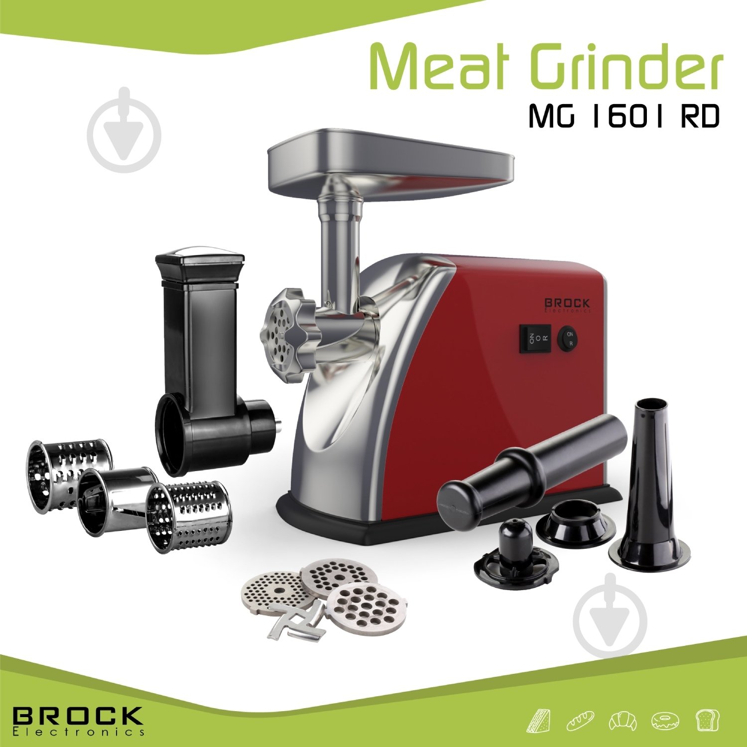 Мясорубка Brock MG 1601 RD - фото 8