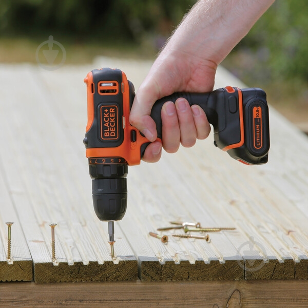 Шуруповерт акумуляторний Black+Decker BDCDD12B - фото 5