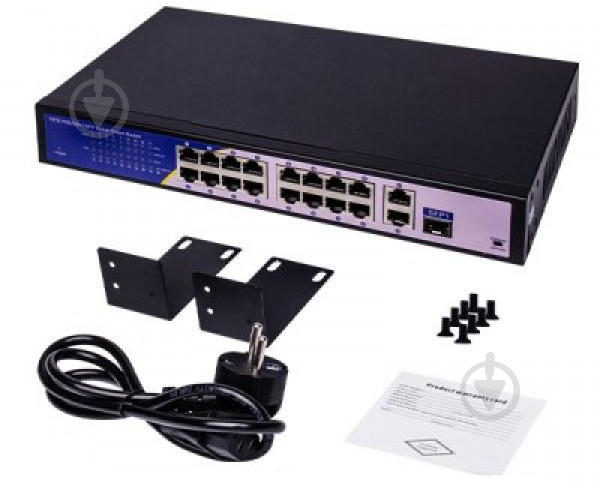 Коммутатор GreenVision GV-010-D-16+2 PG+1 SFP (LP11693) - фото 4