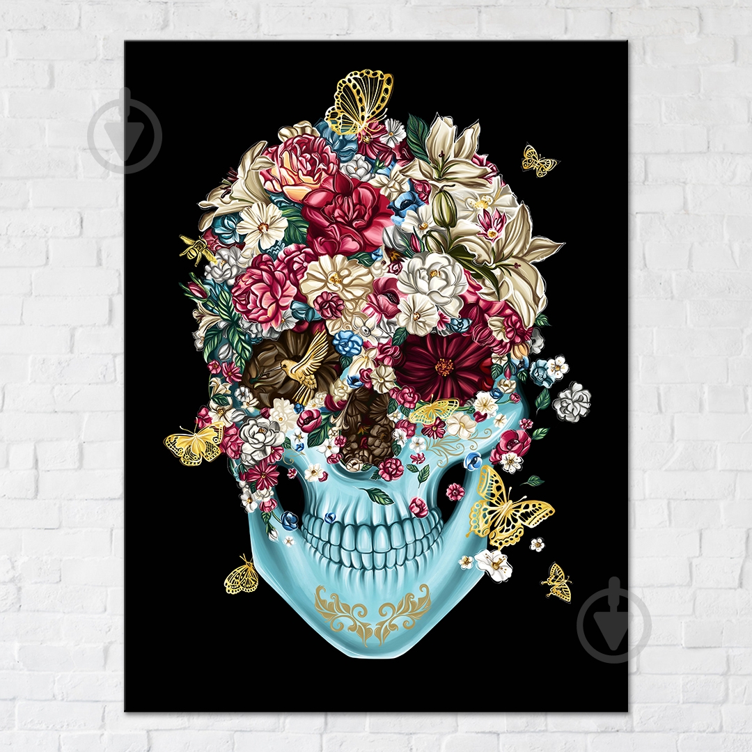 Постер Skull in love 75x100 см Brushme - фото 1