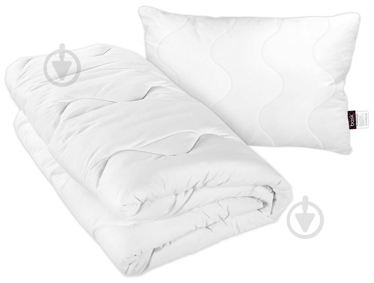 УЦІНКА! набір Basic Platinum ковдра + подушка 1 шт. 140x205 см Sonex білий (УЦ №187) - фото 1