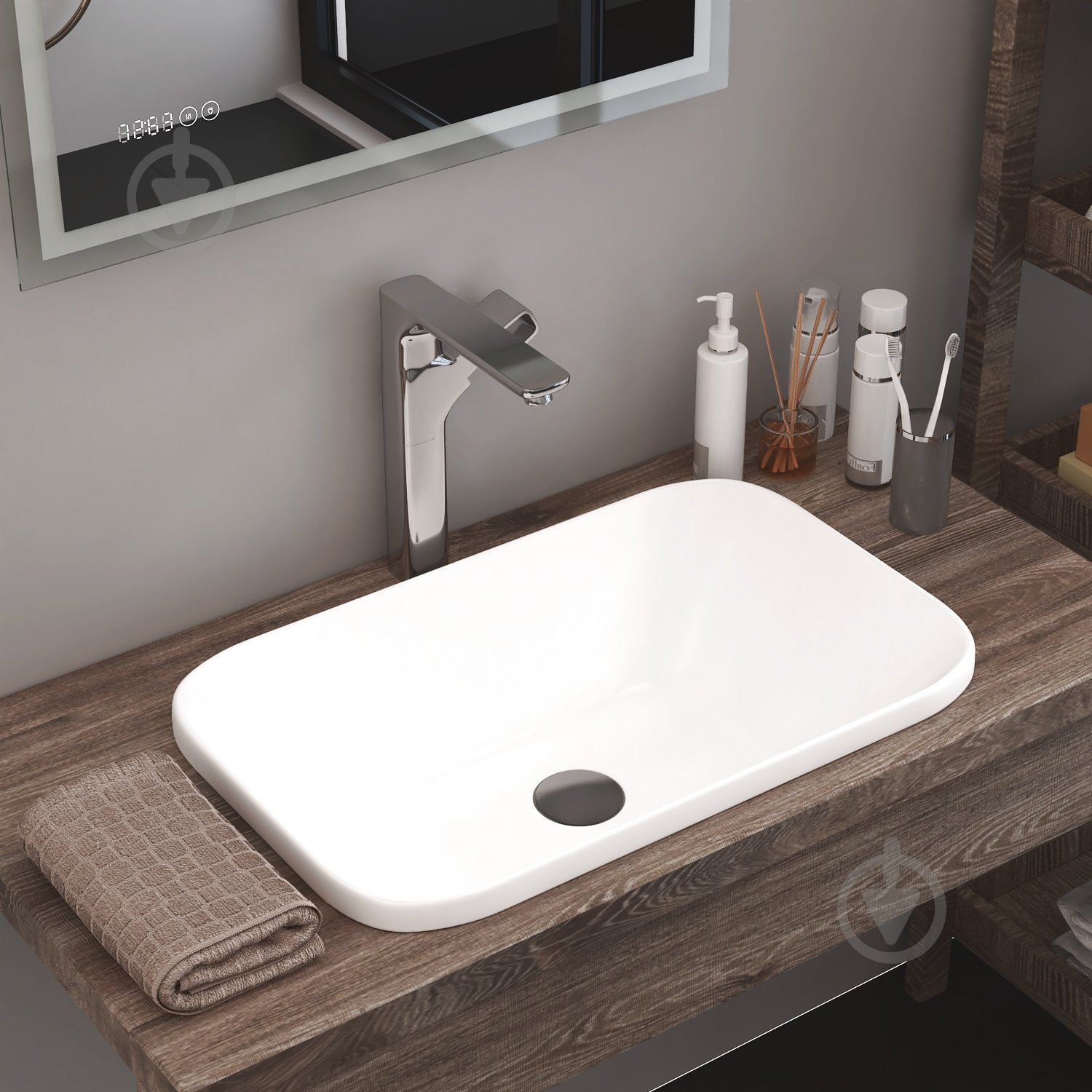 Умивальник Helmken 37060000 прямокутний 60 см, білий - фото 10 Умивальник Helmken 37060000 прямокутний 60 см, білий - фото 10