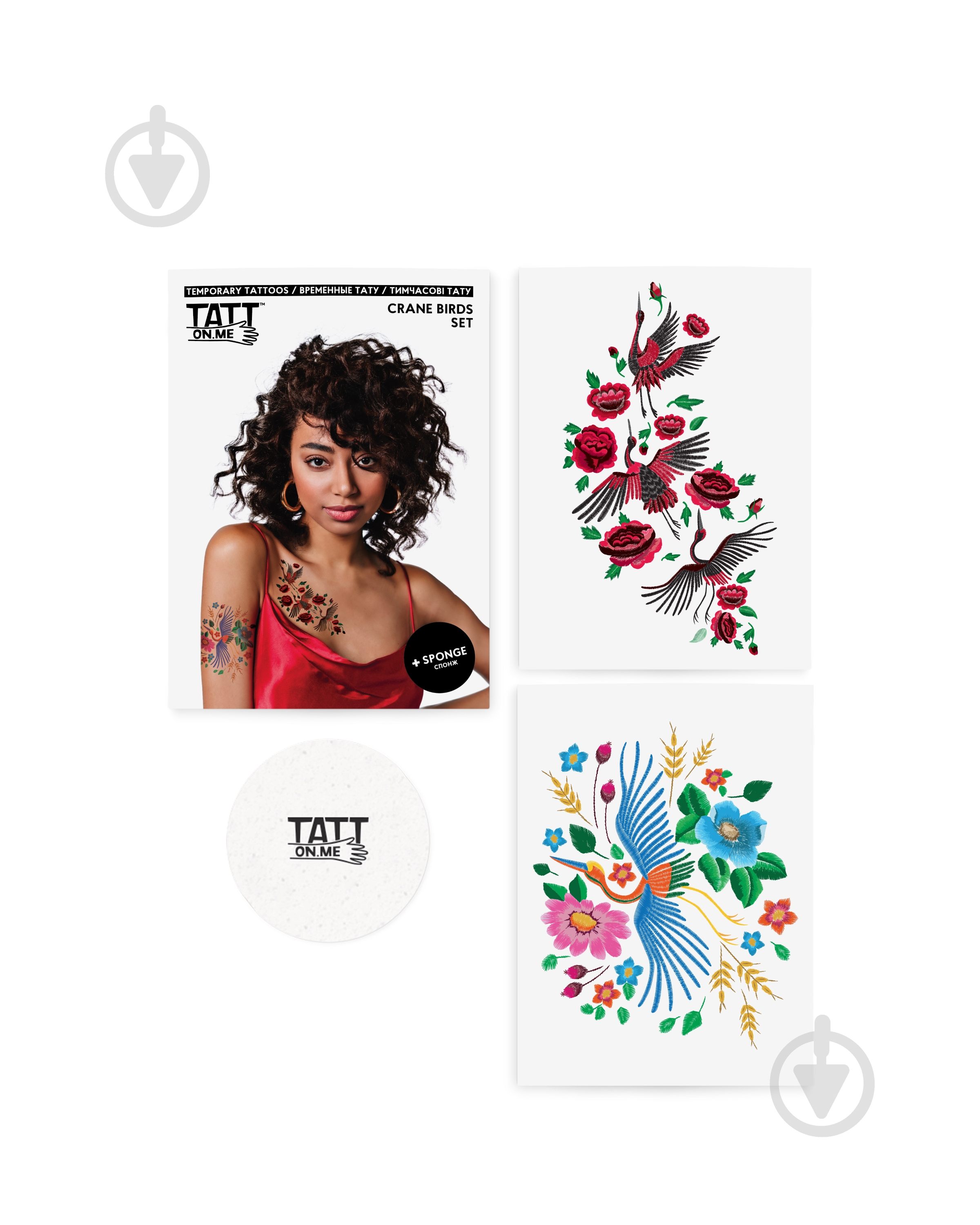 Тату временное TATTon.me Crane Birds set - фото 2