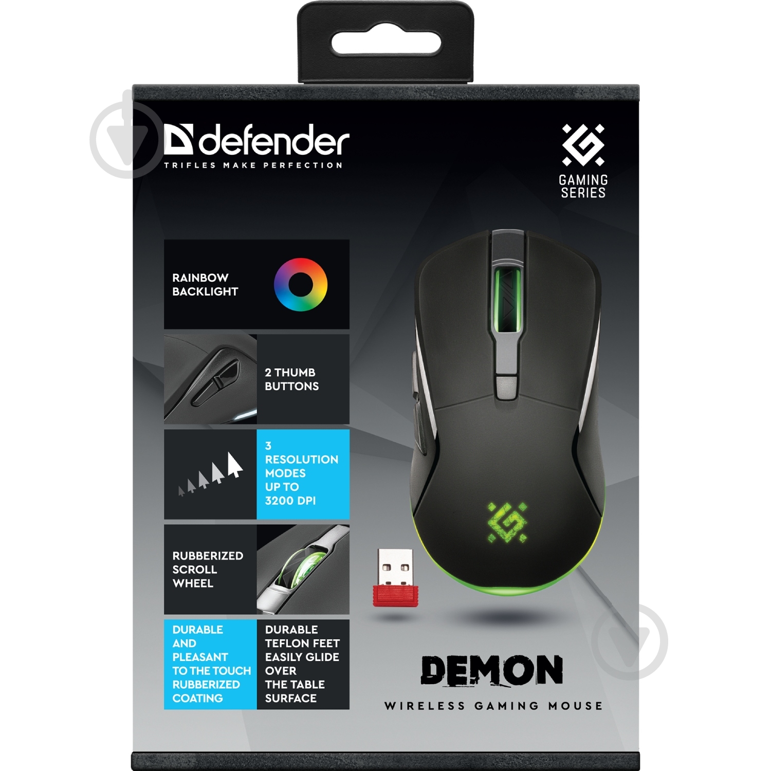 Мышь Defender Demon GM-534 black (52534) - фото 4