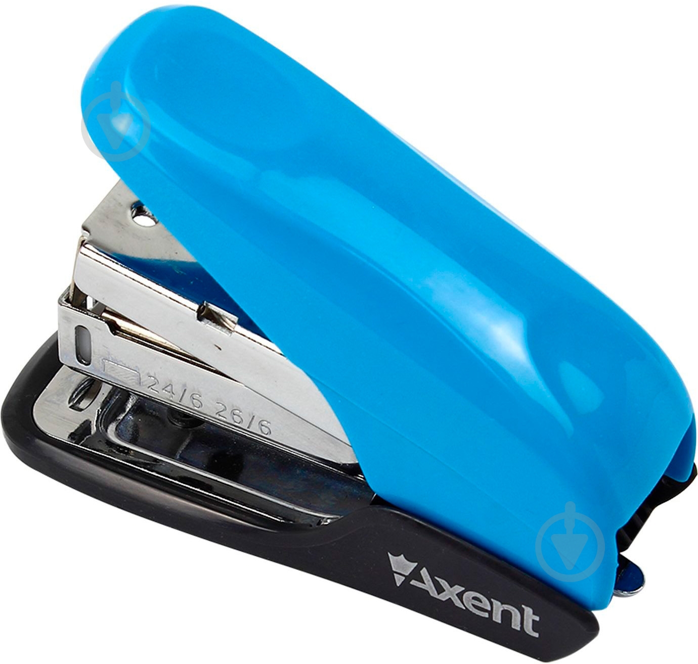 Степлер Shell PS пласт., №24/6, 20 арк., голубой Axent - фото 3