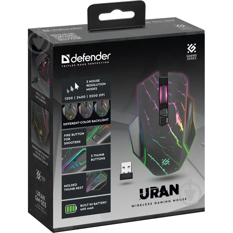 Игровая мышь Defender black (52503) - фото 7