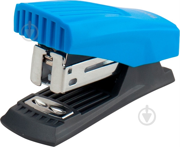 Степлер Shell пласт., №24/6, 12 арк., голубой Axent - фото 1 Степлер Shell пласт., №24/6, 12 арк., голубой Axent - фото 1