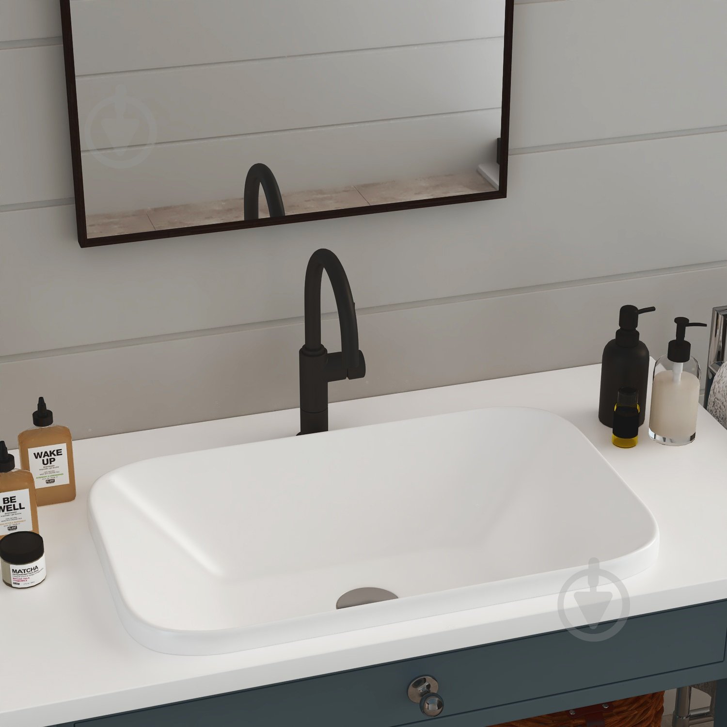 Умывальник Helmken 37060000 2 в 1: прямоугольный 60 см с донным клапаном Сlick-clack, золото - фото 12 Умывальник Helmken 37060000 2 в 1: прямоугольный 60 см с донным клапаном Сlick-clack, золото - фото 12