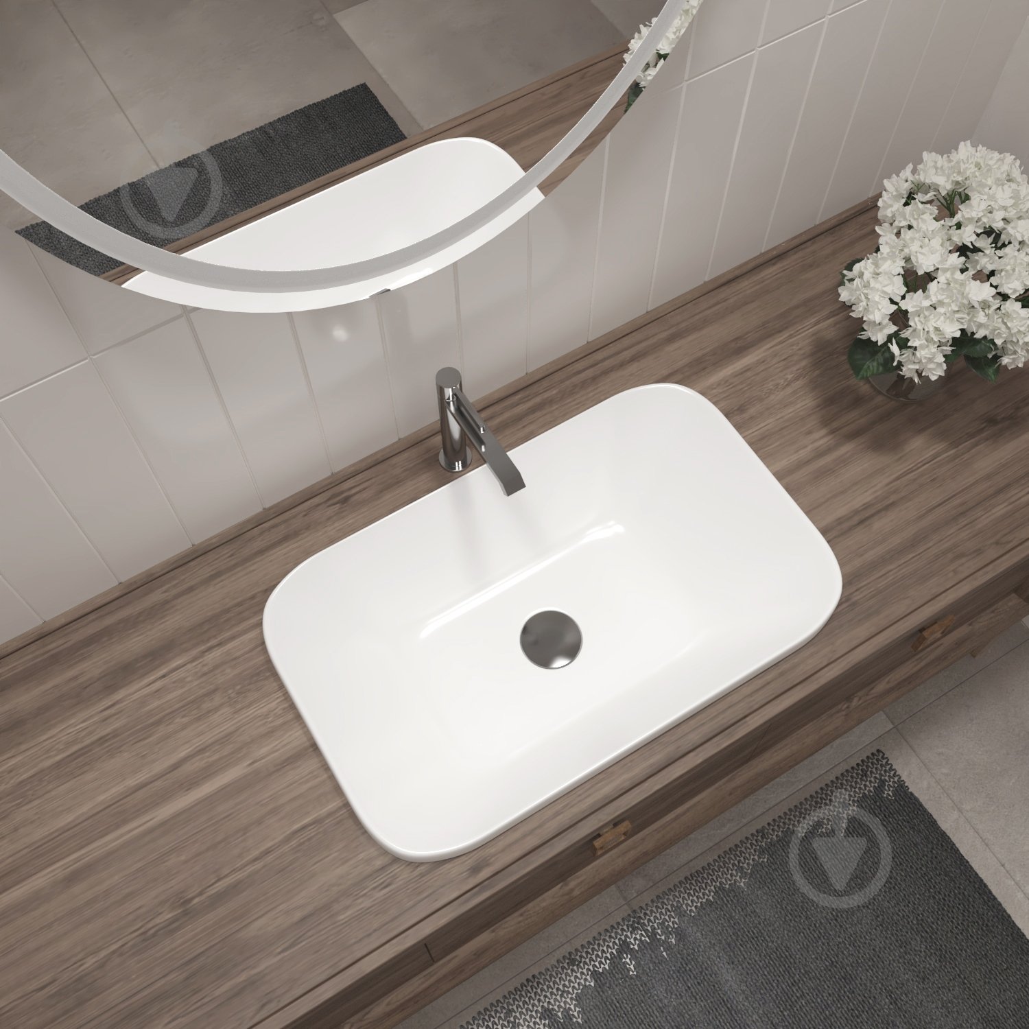 Умывальник Helmken 37060000 2 в 1: прямоугольный 60 см с донным клапаном Сlick-clack, золото - фото 8 Умывальник Helmken 37060000 2 в 1: прямоугольный 60 см с донным клапаном Сlick-clack, золото - фото 8