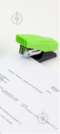 Степлер Shell пласт., №24/6, 12 арк., салатовый Axent - фото 6