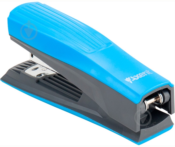 Степлер Shell пласт., №24/6, 20 арк., голубой Axent - фото 3