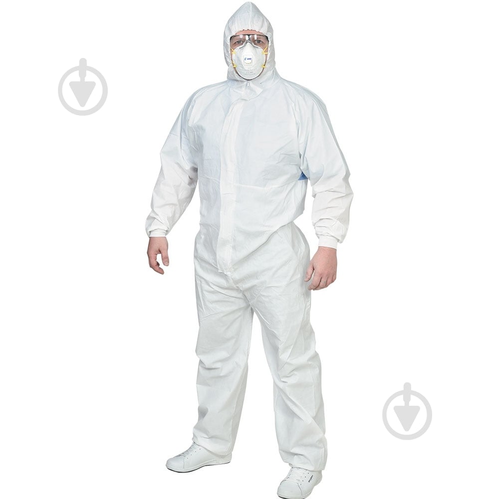 Комбинезон защитный ВeSafePro Master (PP+microPE) р. XL белый - фото 4