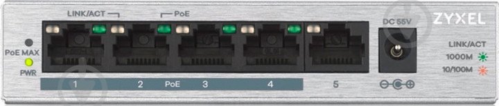 Коммутатор Zyxel GS1005HP-EU0101F - фото 3 Коммутатор Zyxel GS1005HP-EU0101F - фото 3