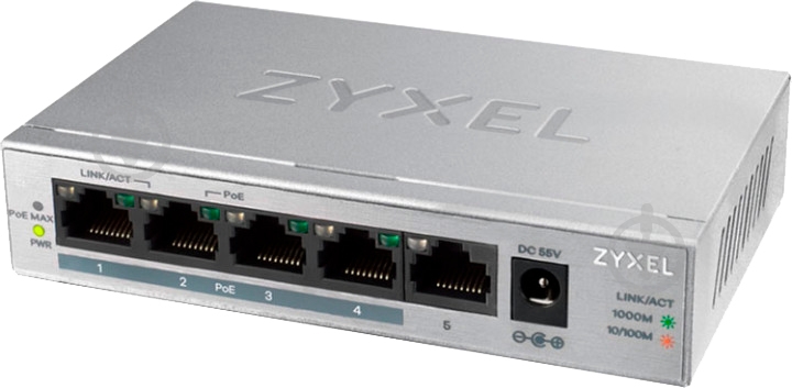 Коммутатор Zyxel GS1005HP-EU0101F - фото 2 Коммутатор Zyxel GS1005HP-EU0101F - фото 2