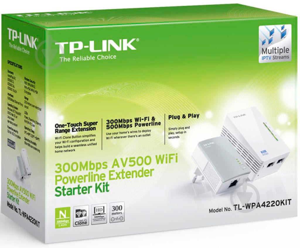Сетевой адаптер TP-Link TL-WPA4220KIT комплект - фото 3 Сетевой адаптер TP-Link TL-WPA4220KIT комплект - фото 3