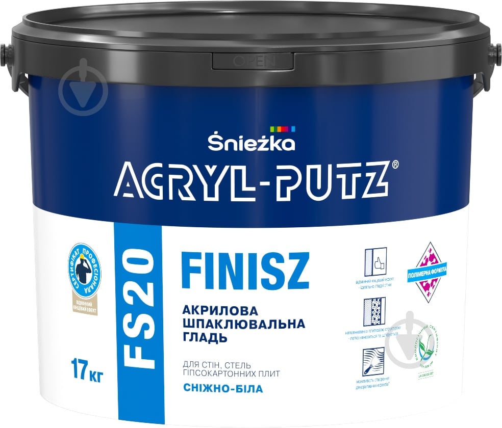 Шпаклівка Sniezka ACRYL-PUTZ FS20 17 кг - фото 1