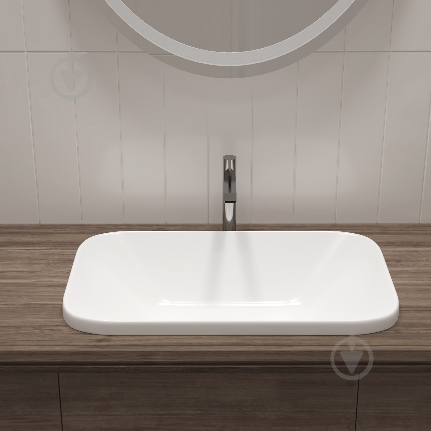 Умивальник Helmken 37060000 2 в 1: прямокутний 60 см із донним клапаном Сlick-clack, чорний матовий - фото 6 Умивальник Helmken 37060000 2 в 1: прямокутний 60 см із донним клапаном Сlick-clack, чорний матовий - фото 6