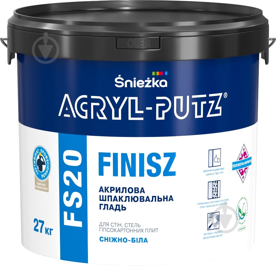 Шпаклівка Sniezka ACRYL-PUTZ FS20 27 кг - фото 1