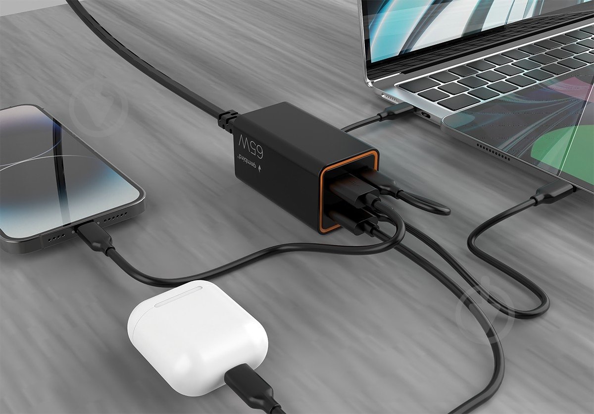 Мережевий зарядний пристрій Gembird TA-UC-2A2C-PD65-01-BK, 2xUSB-A (QC3.0 30W)+2xType-C (PD 65W) - фото 5 Мережевий зарядний пристрій Gembird TA-UC-2A2C-PD65-01-BK, 2xUSB-A (QC3.0 30W)+2xType-C (PD 65W) - фото 5