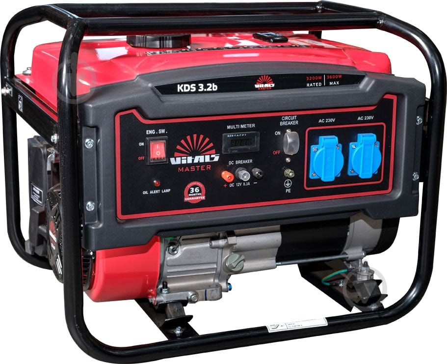 Генератор бензиновый Vitals Master 3,2 кВт / 3,6 кВт 230 В KDS 3.2b - фото 3
