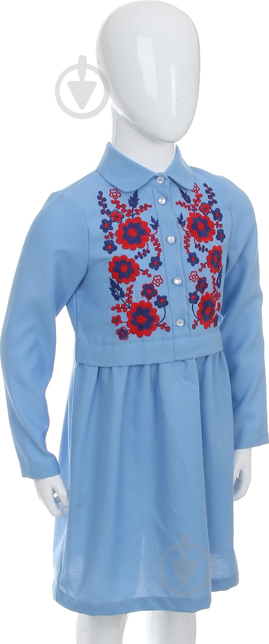 Платье Эдельвика 140 синий 168-19/00 - фото 5