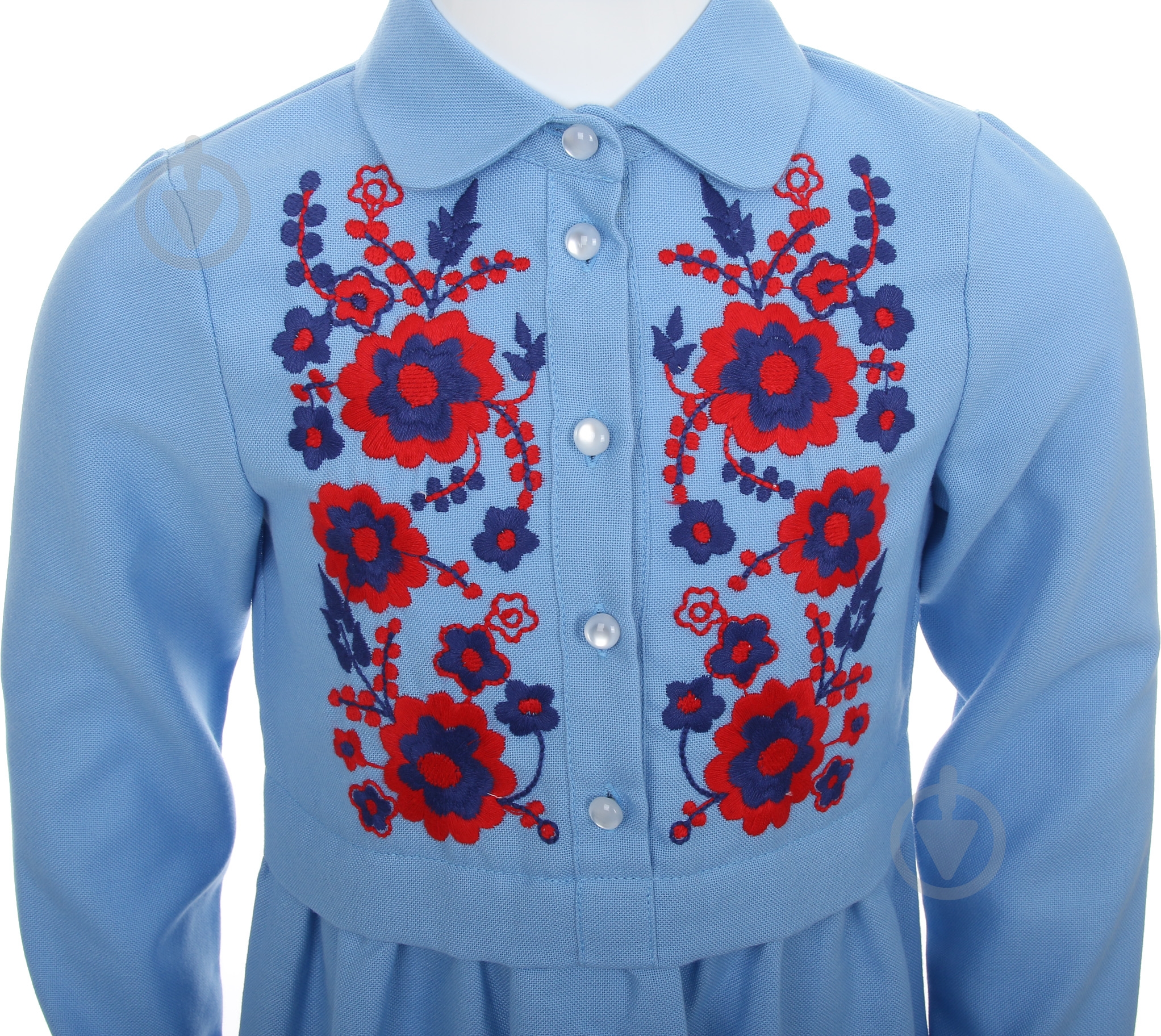 Платье Эдельвика 140 синий 168-19/00 - фото 7