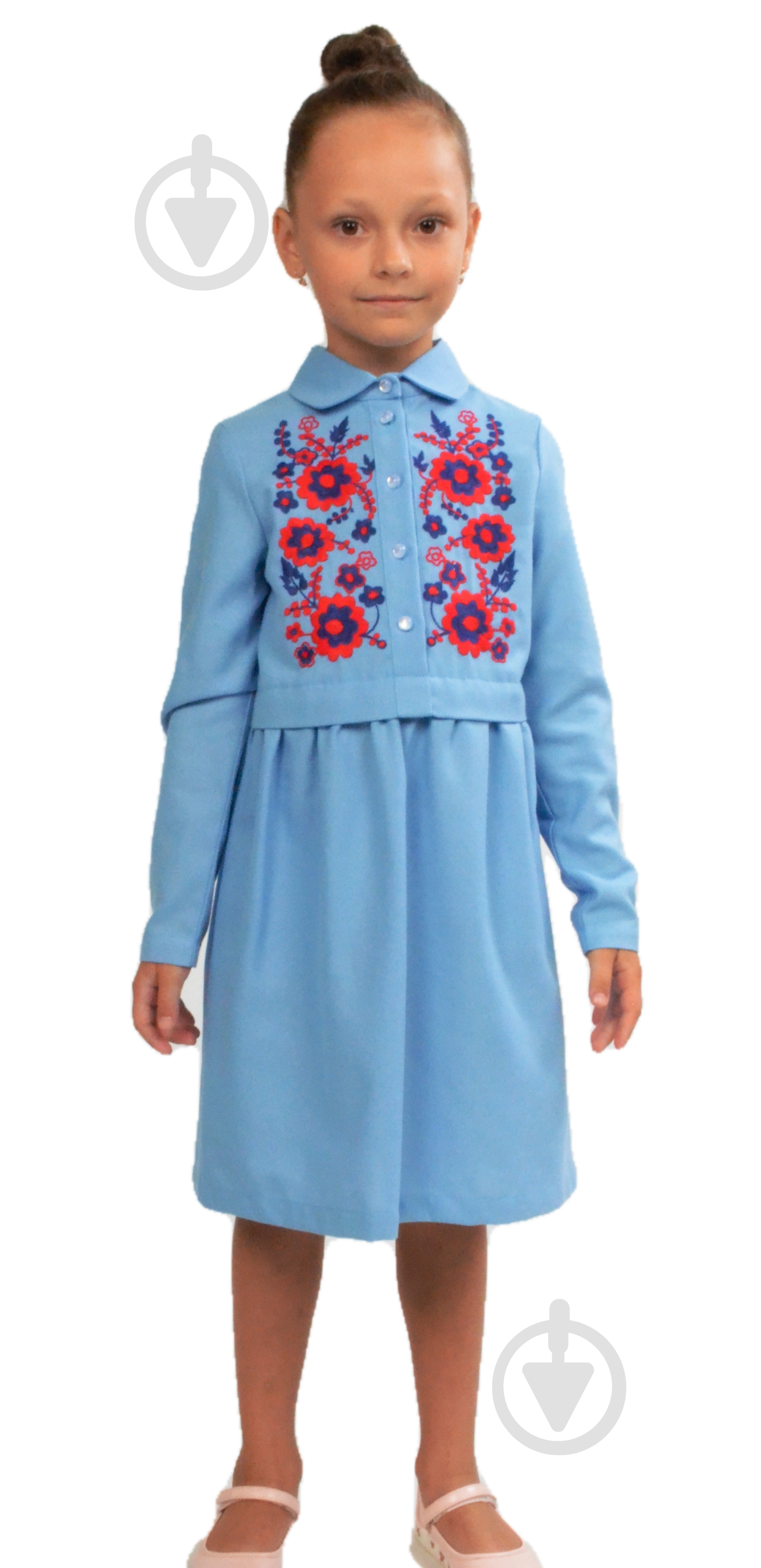 Платье Эдельвика 140 синий 168-19/00 - фото 2