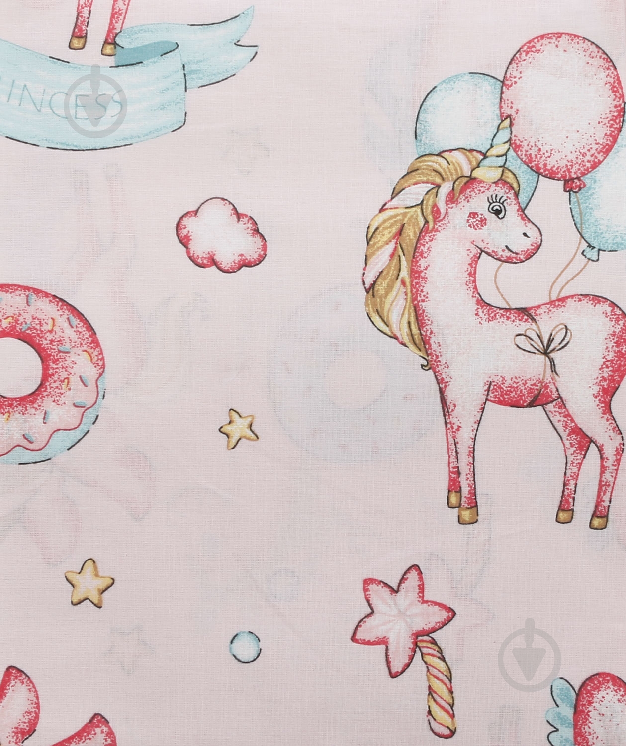 Пелюшка Україна Unicorn sweet 2222322601019 90х110 см рожевий із принтом - фото 2