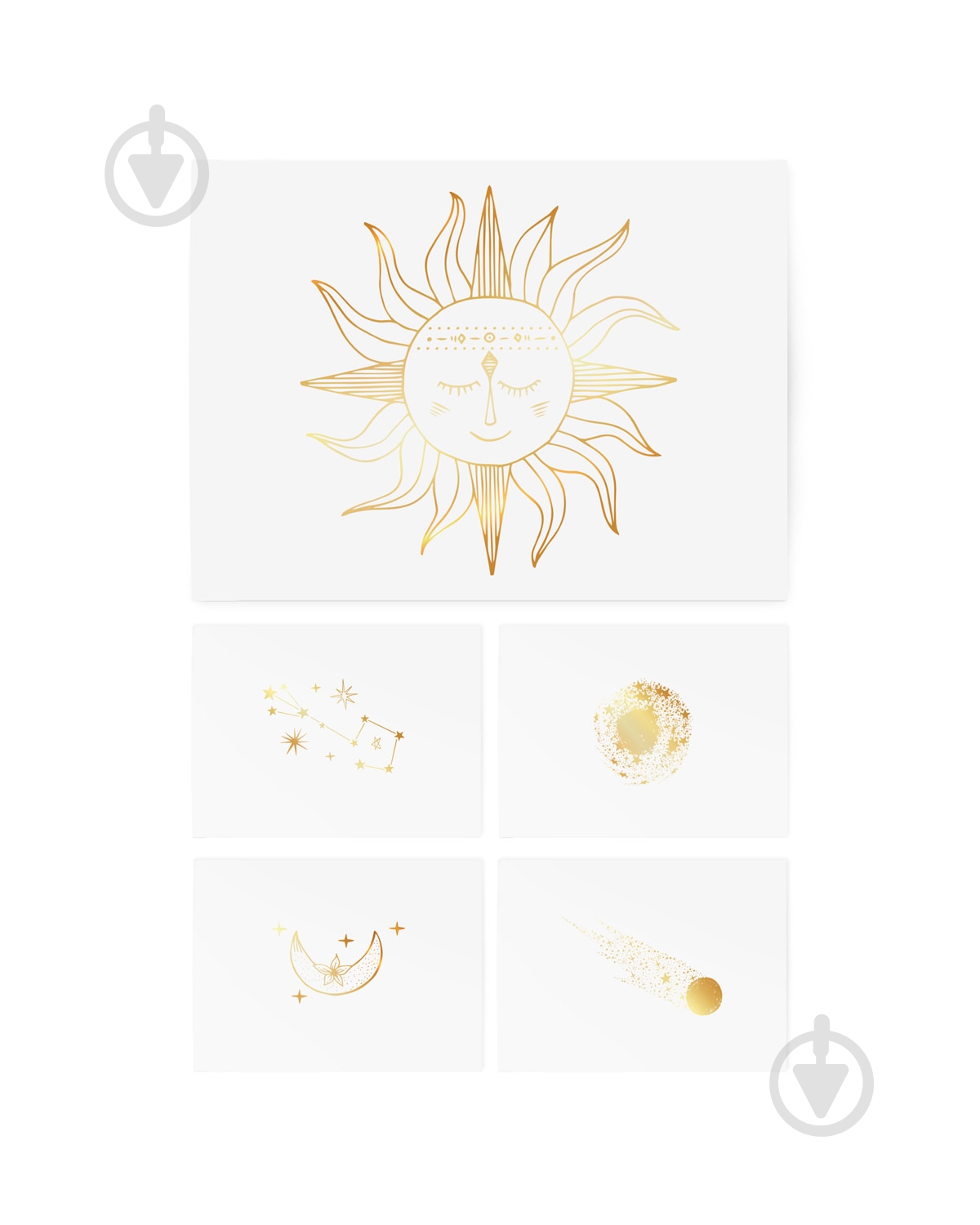 Тату тимчасове TATTon.me Gold Stars Set - фото 2 Тату тимчасове TATTon.me Gold Stars Set - фото 2