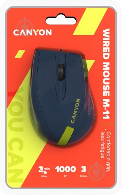 Мышь Canyon CNE-CMS11BY Blue/Yellow USB - фото 5 Мышь Canyon CNE-CMS11BY Blue/Yellow USB - фото 5