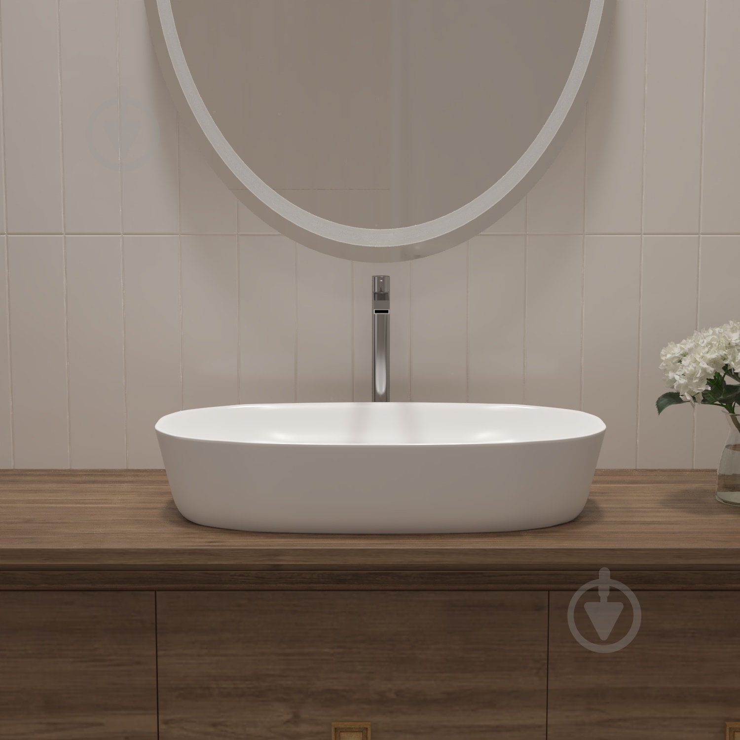 Умывальник Helmken 39370000 2 в 1: овальный 70 см с донным клапаном Сlick-clack, хром - фото 8 Умывальник Helmken 39370000 2 в 1: овальный 70 см с донным клапаном Сlick-clack, хром - фото 8