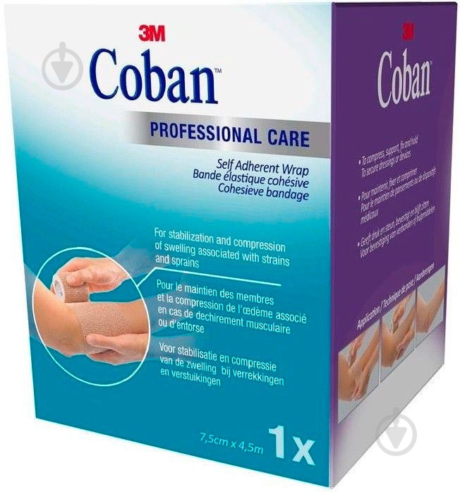 Бинт эластичный 3M Coban 7,5 см 4,6 м 1 шт. - фото 1 Бинт эластичный 3M Coban 7,5 см 4,6 м 1 шт. - фото 1