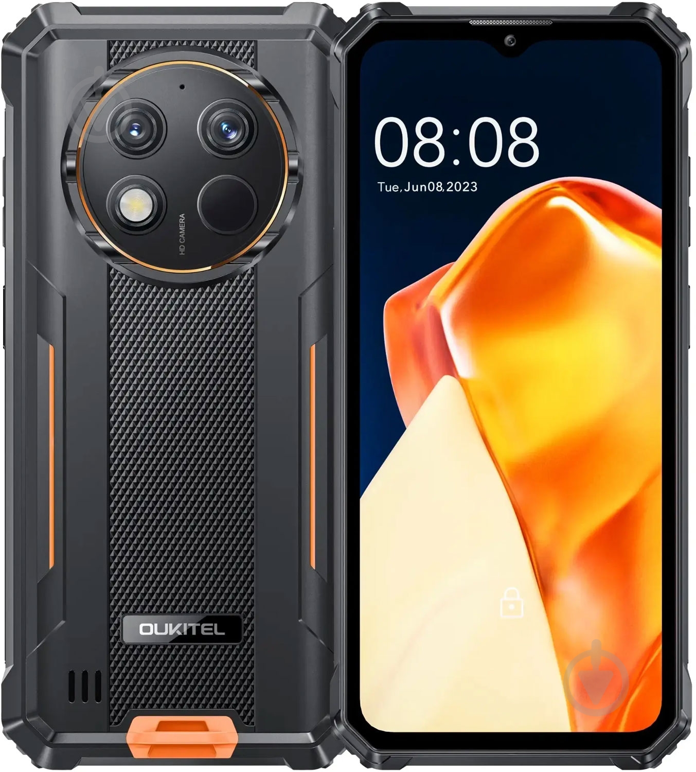 Смартфон Oukitel G1 6/256GB black/orange (G1_Orange) - фото 1