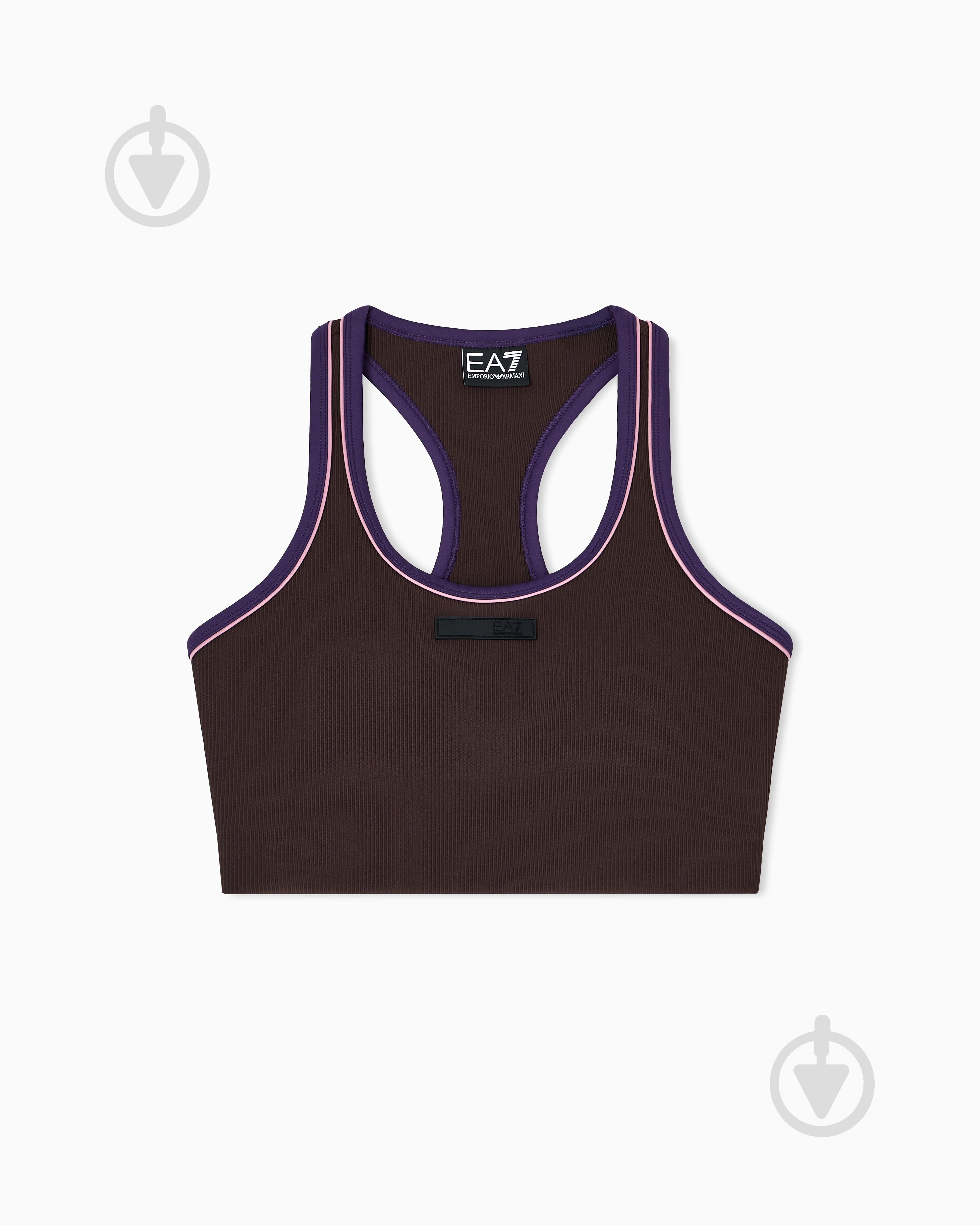 Бра EA7 VIGOR7 LAB W RIBBED BRA 7W000576-AF15721-U6031 р.S коричневый - фото 5