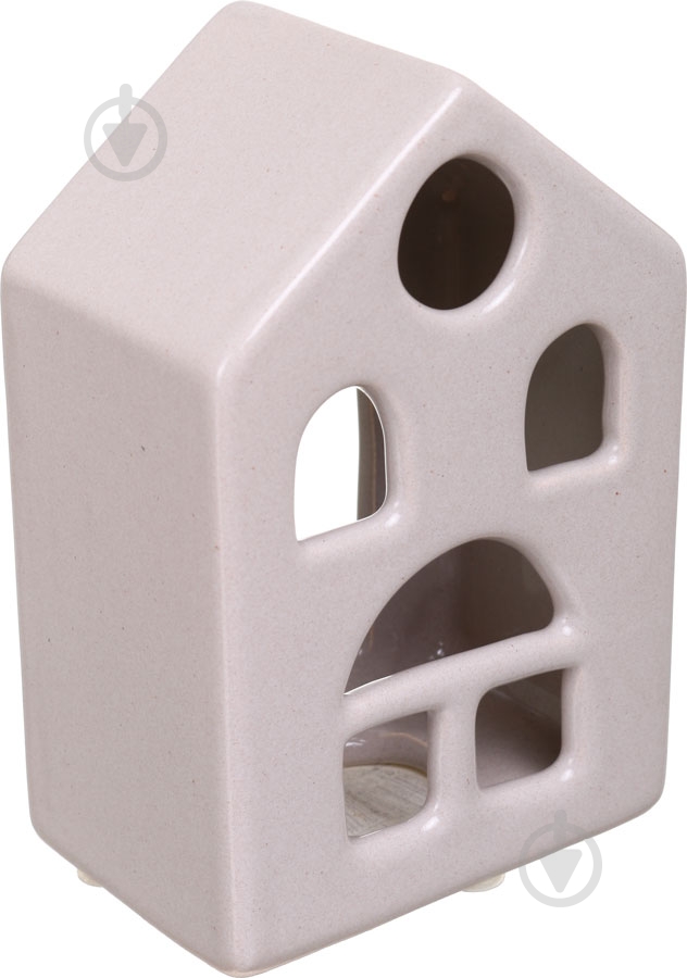 Подсвечник дом бежевый - фото 1