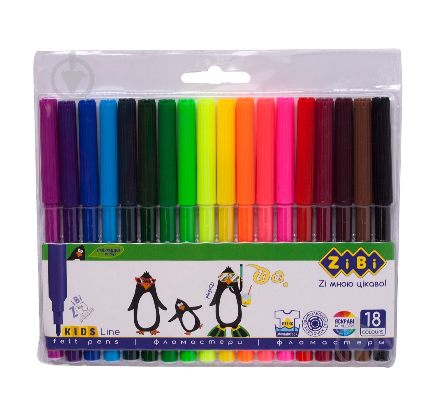Набор фломастеров 18 шт. ZB.2803 ZiBi - фото 1 Набор фломастеров 18 шт. ZB.2803 ZiBi - фото 1
